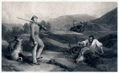 Le prince Albert chassant le cerf, milieu du 19e siècle