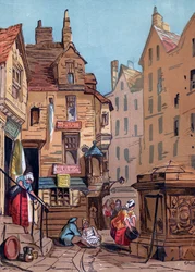 La maison de John Knox, Édimbourg, 19ème siècle