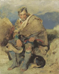 Un berger des Highlands - une esquisse, vers début 1820
