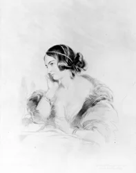 Caroline Norton, gravée par Frederick Christian Lewis, 1838