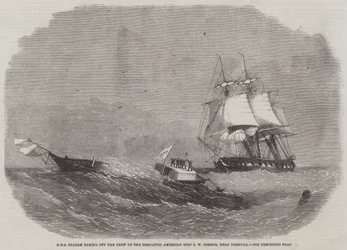 HMS Diadem récupérant l