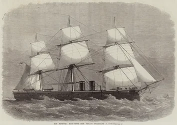 La frégate en bois et fer de Sa Majesté Inconstant, 16 canons