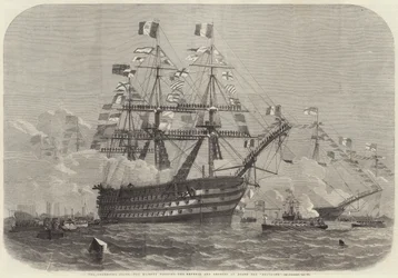 Les Fêtes de Cherbourg, Sa Majesté visitant l