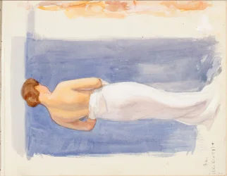 « La toilette », page tirée du carnet de croquis de Järnefelt