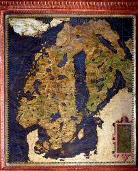 Scandinavie : Norvège, Suède, Finlande. Carte réalisée par Egnazio Danti vers 1567