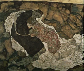 La Mort et la jeune fille (homme et jeune fille)