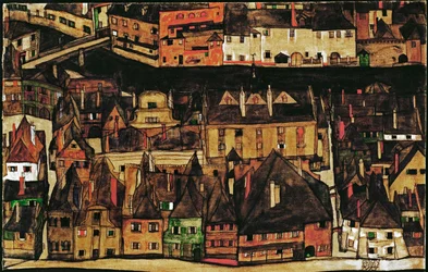La petite ville ou Petite ville (oil on canvas)