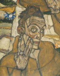 Entschwebung (Die Blinden III), Les aveugles ... (huile et aquarelle sur toile)