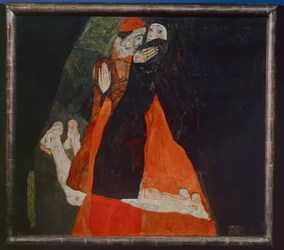 Kardinal und Nonne, Cardinal et nonne ... (huile sur toile)