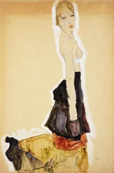 Fille Agenouillée avec Jupe Espagnole, 1911