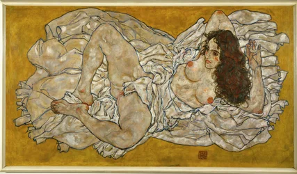 Liegende Frau. Femme couchée (huile sur toile)