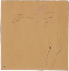 Nu masculin avec bras levés à gauche, 1909