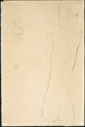 Homme nu avec les bras levés (recto)