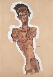 Autoportrait nu, 1910
