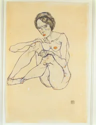 Femme nueGouache, aquarelle et crayon. Signé et daté, en bas à droite (gouache, aquarelle et crayon)