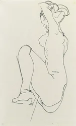 Femme nue prostrée, 1913