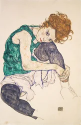 Femme assise, les genoux fléchis (Adèle Herms)