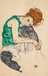 Femme assise aux genoux pliés, 1917