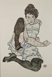Femme assise aux jambes repliées, 1917