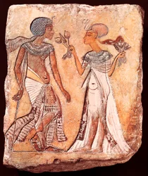 Le roi Smenkhkarê et sa femme Méritaton