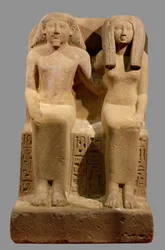 Ounsu, scribe-bibliothécaire, et sa femme Imenhetep ...