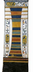 Égypte, Thèbes, Louxor, Vallée des Reines, Tombe de Néfertari, pilier Djed représentant la colonne vertébrale d