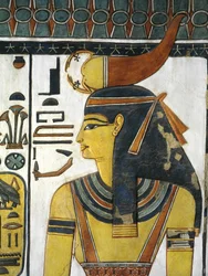Égypte, Thèbes, Louxor, Vallée des Reines, Tombe de Néfertari, Vestibule, Peintures murales, Déesse Selket