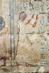 Relief de la tombe de Netcherouymes, haut fonctionnaire de Ramsès II, 2475 av. J.-C., Saqqarah, civilisation égyptienne, Nouvel Empire, XIXe dynastie
