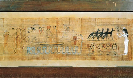 Papyrus Heruben, divinité sur le bateau solaire de Seth