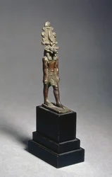 Figure de Harsaphes, une divinité à tête de bélier, Période Tardive, vers 600 av. J.-C.