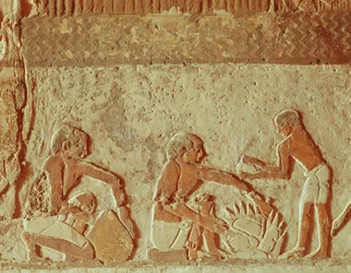 Relief représentant la préparation et la cuisson du pain, Ancien Empire