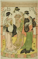 Le combat de coqs - Ohisa de la Takashimaya et Okita de la Naniwaya