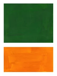 Blocs verts et orange abstraits