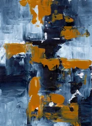 Indigo Orange - Abstrait