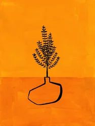 Plante minimaliste orange