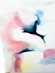 Flux éthéré rose et bleu