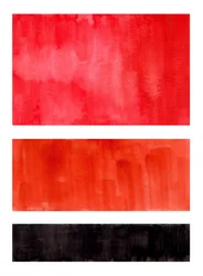 Lavis rouges, orange et noirs