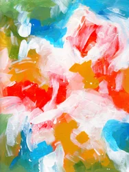Fleurs abstraites aux couleurs vives