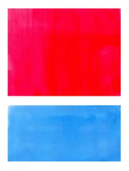 Rouge vif et bleu