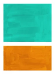 Blocs orange et bleu sarcelle éclatants