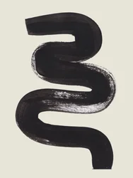 Trait noir ondulé