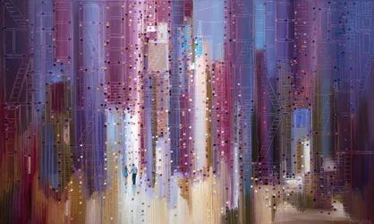Promenade dans une ville haute en couleur