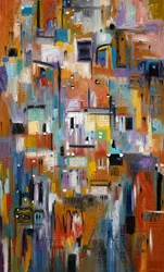 Paysage urbain abstrait et dynamique