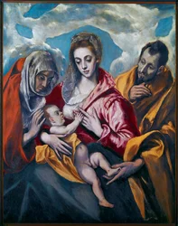 Sainte Famille avec Sainte Anne (peinture sur toile)