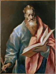 Saint Simon, apôtre (peinture sur toile)