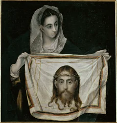 Sainte Véronique au sudarium (peinture sur toile)