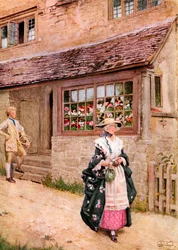 Illustration pour le poème O Saw Ye Bonnie Lesley de Burns, du livre 