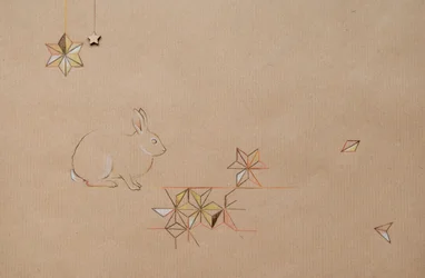 Scatter, 2014 (crayon et techniques mixtes sur papier)