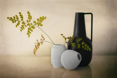 Nature morte avec vases modernes