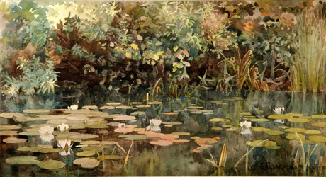 Étang avec des nénuphars, début des années 1890